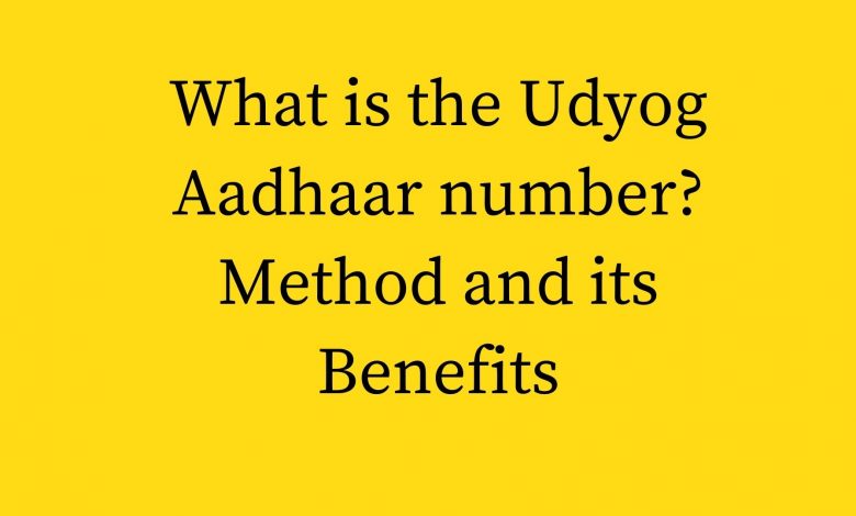 What is the Udyog Aadhaar number Method and its Benefits
